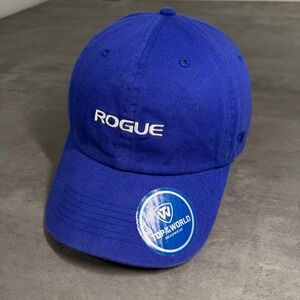 Rogue Fitness Hat Mens Blue Gym Bodybuilding Adjustable Dad Cap Workout Cotton